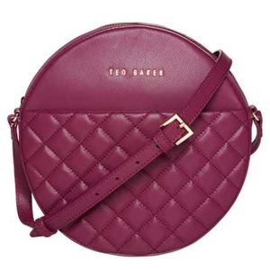 Ted Baker London Circus Quilted Circle Leather Convertible Bag - dk. Red
